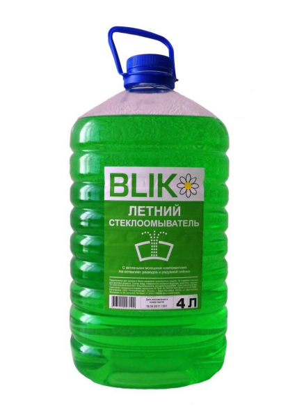 Жидкость стеклоомывателя BLIK летняя 4л