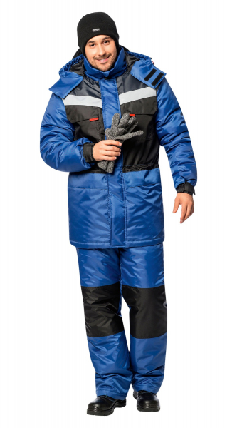 Костюм Сектор утепленный куртка и брюки васильковый размер 56-58 рост 170-176
