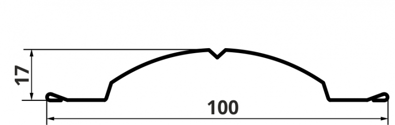 Евроштакетник двусторонний Slim 0,45мм 100 х 2000мм RAL7024 темно-серый