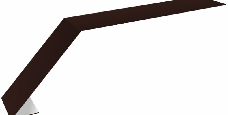 Планка карнизная для гибкой черепицы RAL8017 коричневая 50 х 96мм длина 2м