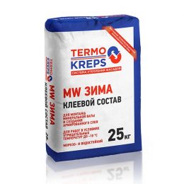 Клей для минеральной ваты Крепс MW зимний 25кг