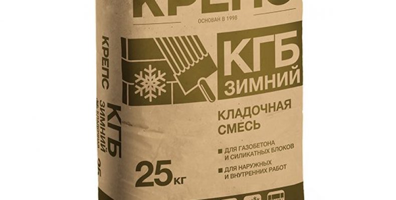 Клей Крепс КГБ для газобетона зимний до -10С 25кг