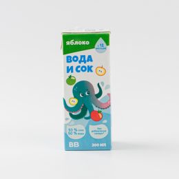 Напиток сокосодержащий «Вода и сок» яблоко, 200 мл