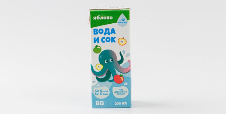 Напиток сокосодержащий «Вода и сок» яблоко, 200 мл